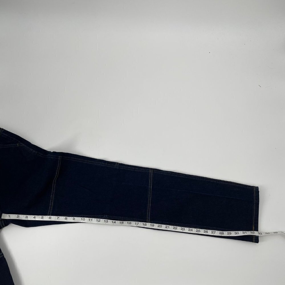 Supply & Demand Dark Wash Exposed Stitching Skinny Jeans Mens Size 34 Stretch - Picture 6 of 9